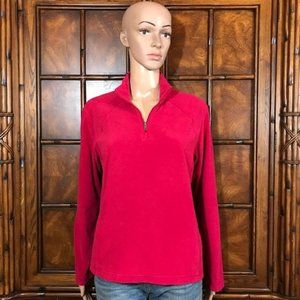 Columbia Microfleece Rose Red Half Zip Pullover